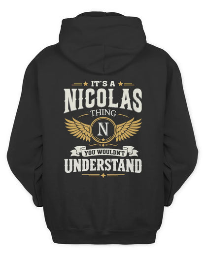 NICOLAS KT06-M008 It’s a [NAME] Thing – You Wouldn’t Understand | Personalized Vintage T-Shirt - Unisex Hoodie - Black