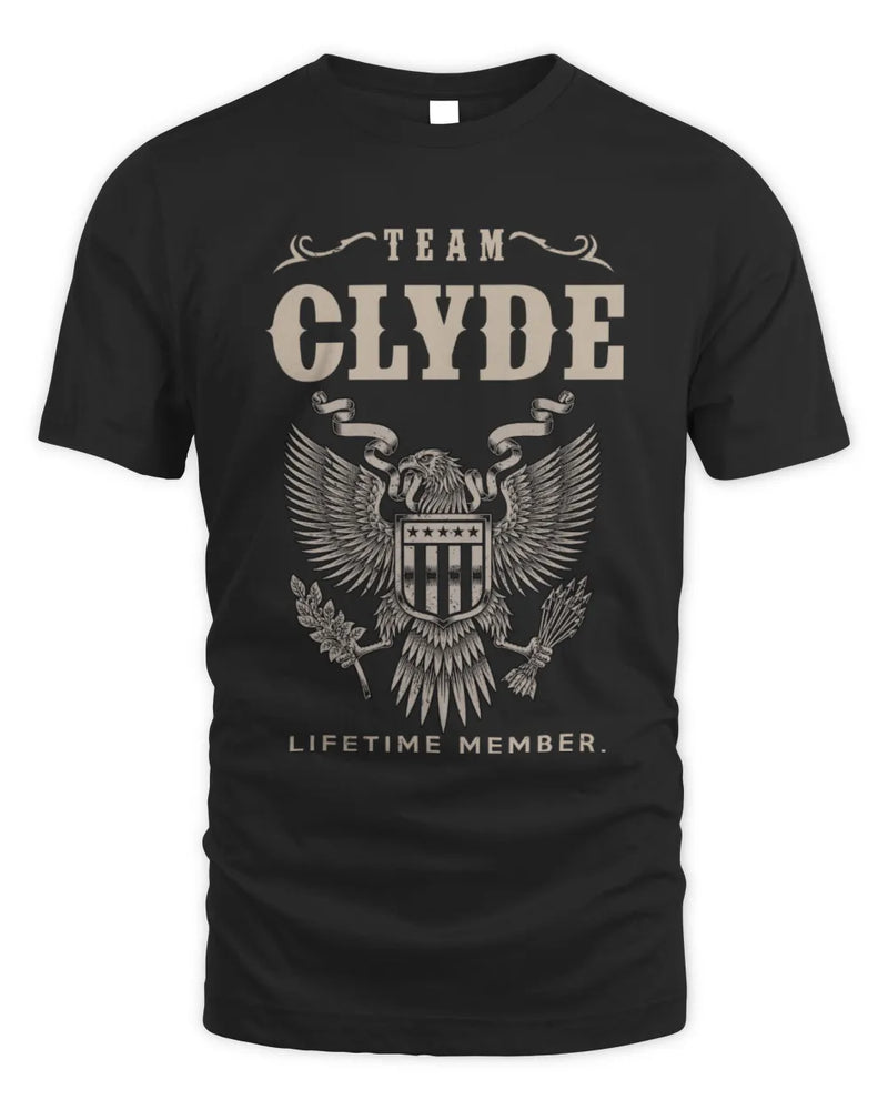 CLYDE TP06-K82 – Personalized Classic Style Apparel “Team NAME Lifetime Member” - Unisex Standard T-Shirt - Black