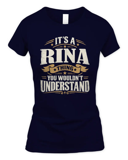 RINA P08 TH51 - Personalized “It’s a/an [NAME] Thing – You Wouldn’t Understand” Shirt - Women's Standard T-Shirt - Navy