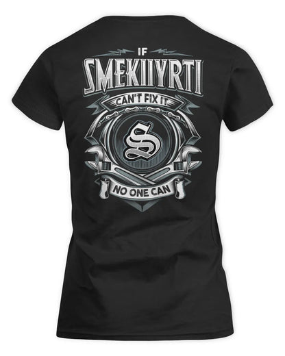 SMEKIIYRTI AP81-K4-626 - Personalized Ahmed Quote Apparel “If Ahmed Can't Fix It, No One Can” - Women's Standard T-Shirt - Black