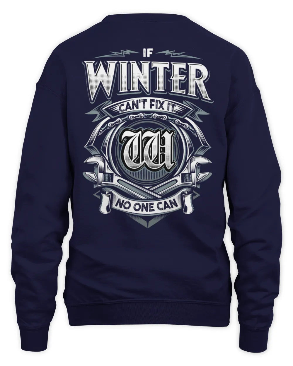 WINTER AP81-K4-626 - Personalized Ahmed Quote Apparel “If Ahmed Can't Fix It, No One Can” - Unisex Sweatshirt - Navy