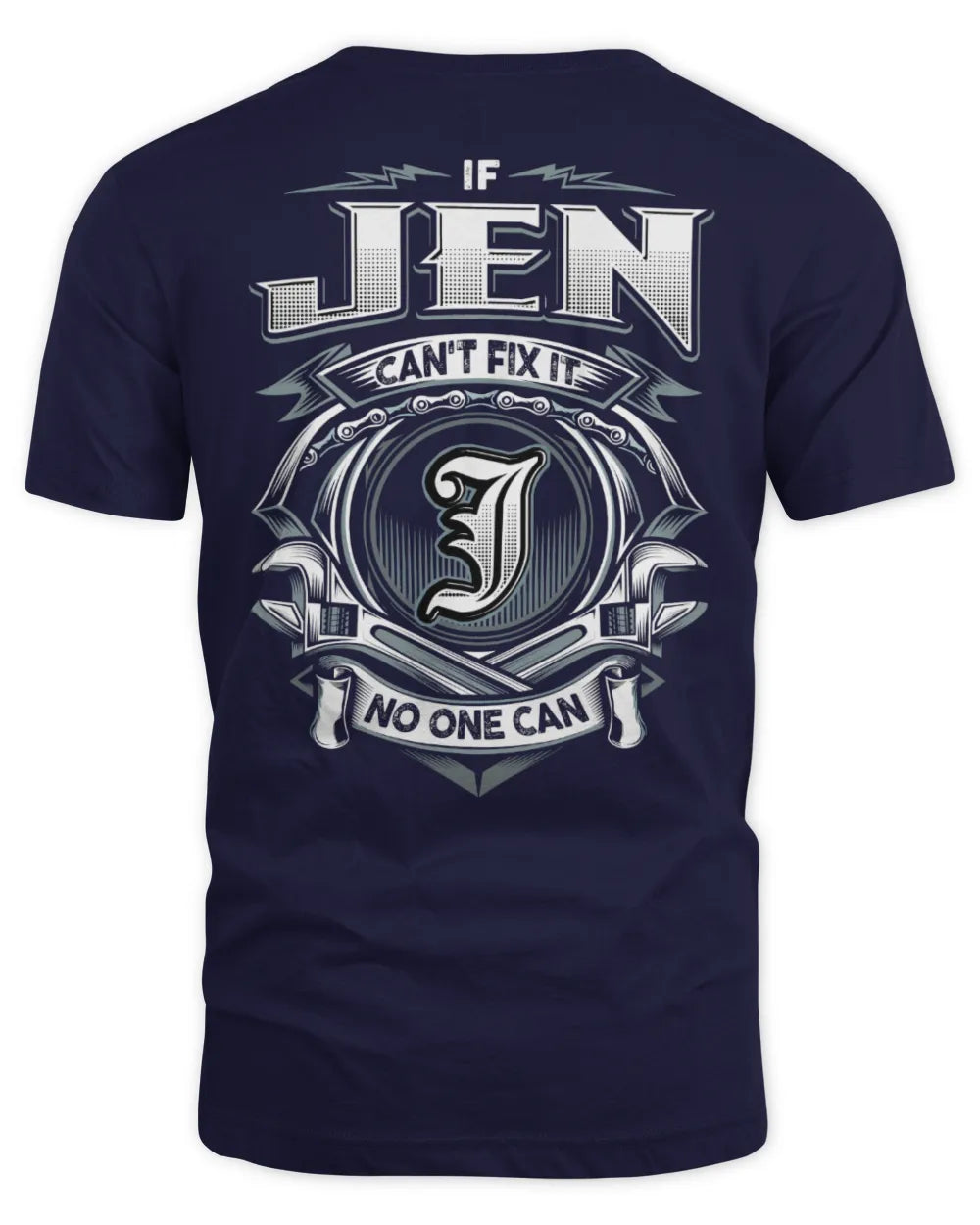 JEN AP81-K4-626 - Personalized Ahmed Quote Apparel “If Ahmed Can't Fix It, No One Can” - Unisex Standard T-Shirt - Navy