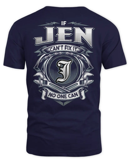JEN AP81-K4-626 - Personalized Ahmed Quote Apparel “If Ahmed Can't Fix It, No One Can” - Unisex Standard T-Shirt - Navy