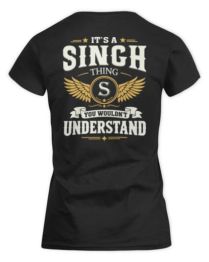 SINGH KT06-M008 It’s a [NAME] Thing – You Wouldn’t Understand | Personalized Vintage T-Shirt - Women's Standard T-Shirt - Black