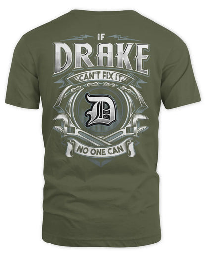 DRAKE AP81-K4-626 - Personalized Ahmed Quote Apparel “If Ahmed Can't Fix It, No One Can” - Unisex Standard T-Shirt - Military Green
