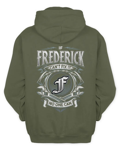 FREDERICK AP81-K4-626 - Personalized Ahmed Quote Apparel “If Ahmed Can't Fix It, No One Can” - Unisex Hoodie - Military Green