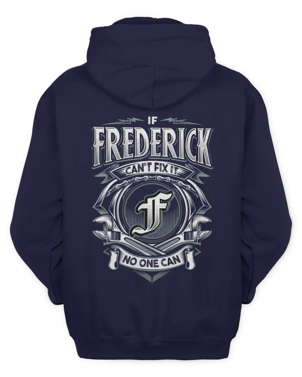 FREDERICK AP81-K4-626 - Personalized Ahmed Quote Apparel “If Ahmed Can't Fix It, No One Can” - Unisex Hoodie - Navy