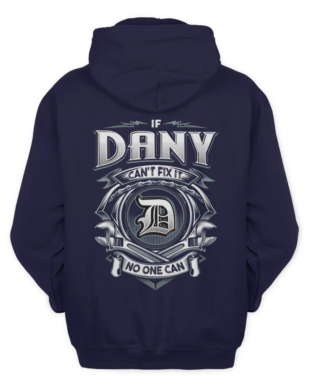 DANY AP81-K4-626 - Personalized Ahmed Quote Apparel “If Ahmed Can't Fix It, No One Can” - Unisex Hoodie - Navy