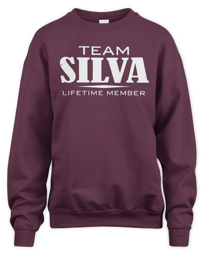 SILVA BL62-K4-128 - Personalized “Team NAME Lifetime Member” - Unisex Sweatshirt - Maroon