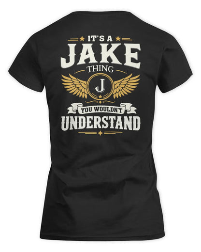 JAKE KT06-M008 It’s a [NAME] Thing – You Wouldn’t Understand | Personalized Vintage T-Shirt - Women's Standard T-Shirt - Black
