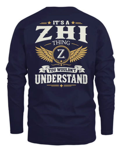 ZHI KT06-M008 It’s a [NAME] Thing – You Wouldn’t Understand | Personalized Vintage T-Shirt - Men's Long Sleeved T-Shirt - Navy