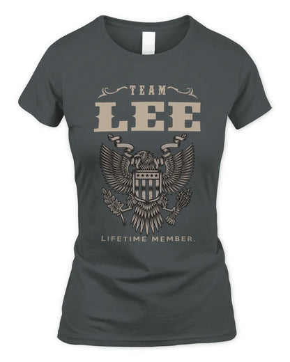 LEE TP06-K82 – Personalized Classic Style Apparel “Team NAME Lifetime Member” - Women's Standard T-Shirt - Charcoal