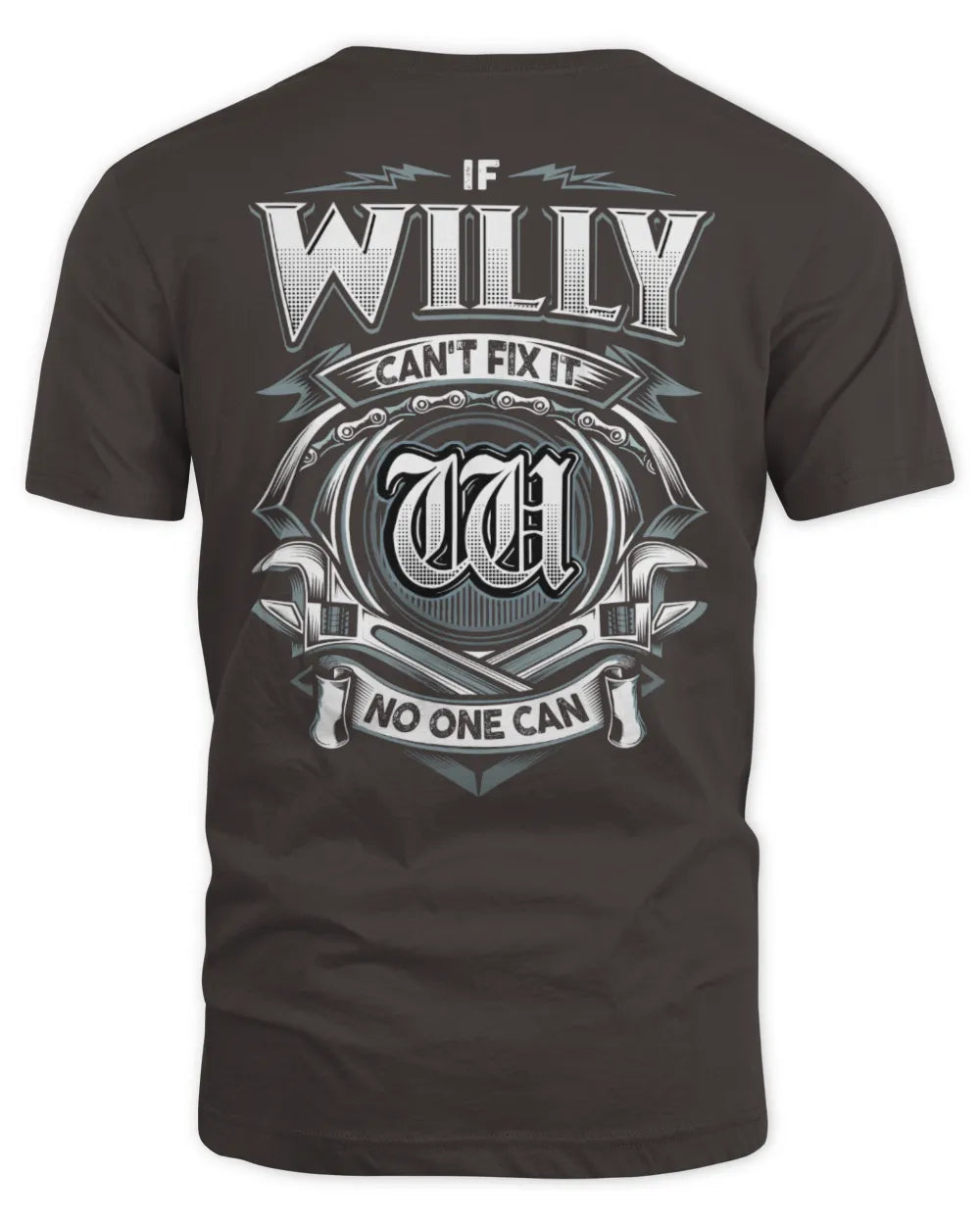 WILLY AP81-K4-626 - Personalized Ahmed Quote Apparel “If Ahmed Can't Fix It, No One Can” - Unisex Standard T-Shirt - Dark Chocolate