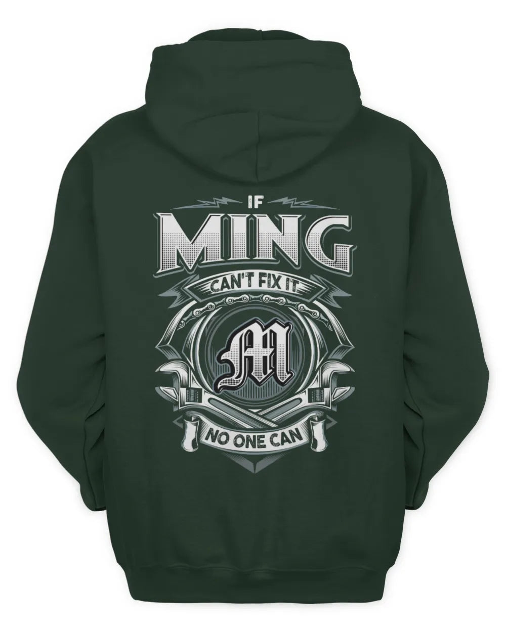 MING AP81-K4-626 - Personalized Ahmed Quote Apparel “If Ahmed Can't Fix It, No One Can” - Unisex Hoodie - Forest Green