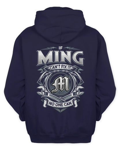 MING AP81-K4-626 - Personalized Ahmed Quote Apparel “If Ahmed Can't Fix It, No One Can” - Unisex Hoodie - Navy