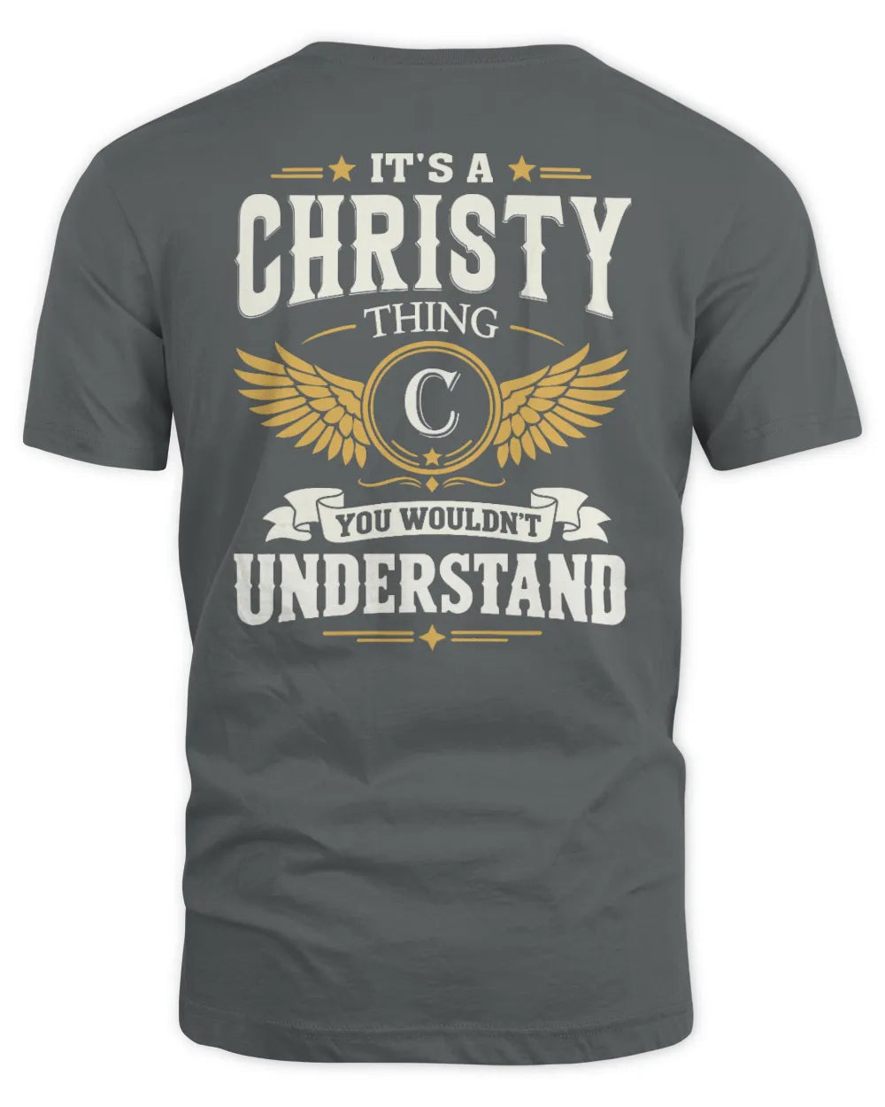 CHRISTY KT06-M008 It’s a [NAME] Thing – You Wouldn’t Understand | Personalized Vintage T-Shirt - Unisex Standard T-Shirt - Charcoal