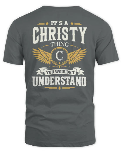 CHRISTY KT06-M008 It’s a [NAME] Thing – You Wouldn’t Understand | Personalized Vintage T-Shirt - Unisex Standard T-Shirt - Charcoal