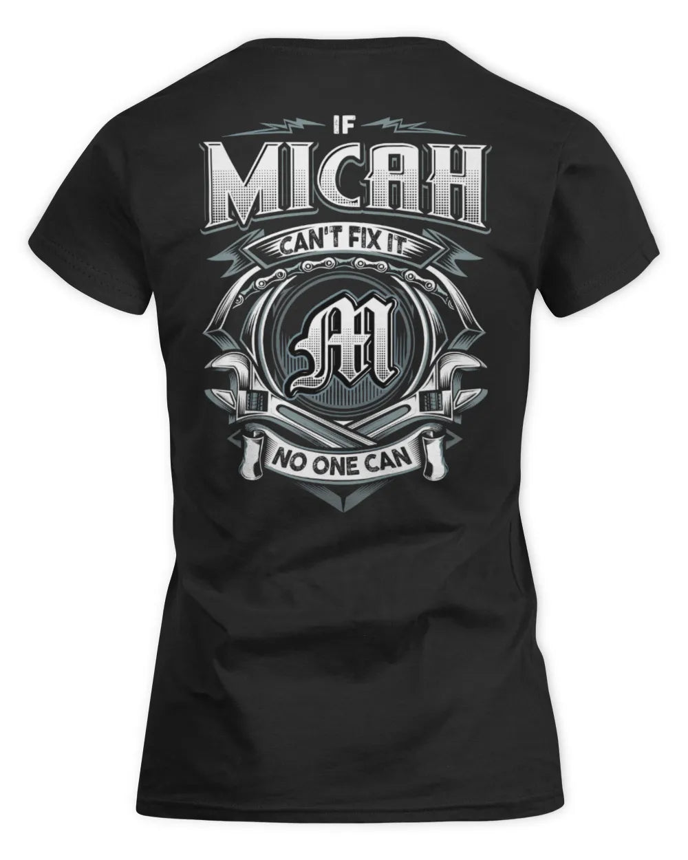 MICAH AP81-K4-626 - Personalized Ahmed Quote Apparel “If Ahmed Can't Fix It, No One Can” - Women's Standard T-Shirt - Black