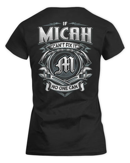 MICAH AP81-K4-626 - Personalized Ahmed Quote Apparel “If Ahmed Can't Fix It, No One Can” - Women's Standard T-Shirt - Black