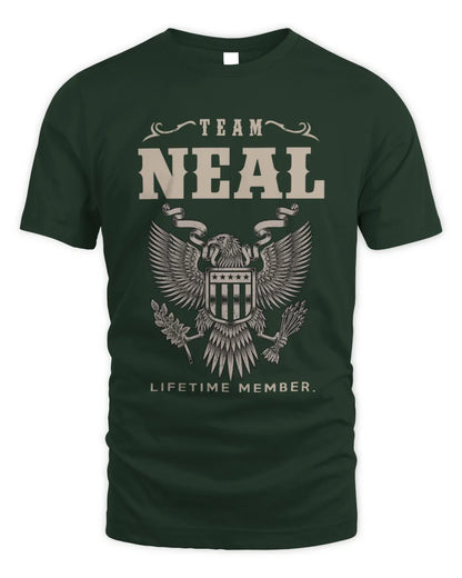 NEAL TP06-K82 – Personalized Classic Style Apparel “Team NAME Lifetime Member” - Unisex Standard T-Shirt - Forest Green
