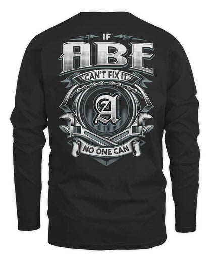 ABE AP81-K4-626 - Personalized Ahmed Quote Apparel “If Ahmed Can't Fix It, No One Can” - Men's Long Sleeved T-Shirt - Black