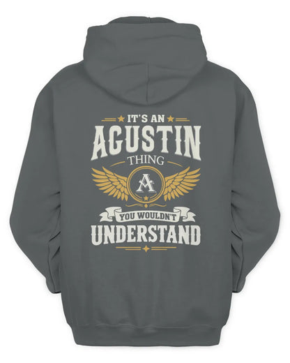 AGUSTIN KT06-M008 It’s a [NAME] Thing – You Wouldn’t Understand | Personalized Vintage T-Shirt - Unisex Hoodie - Charcoal