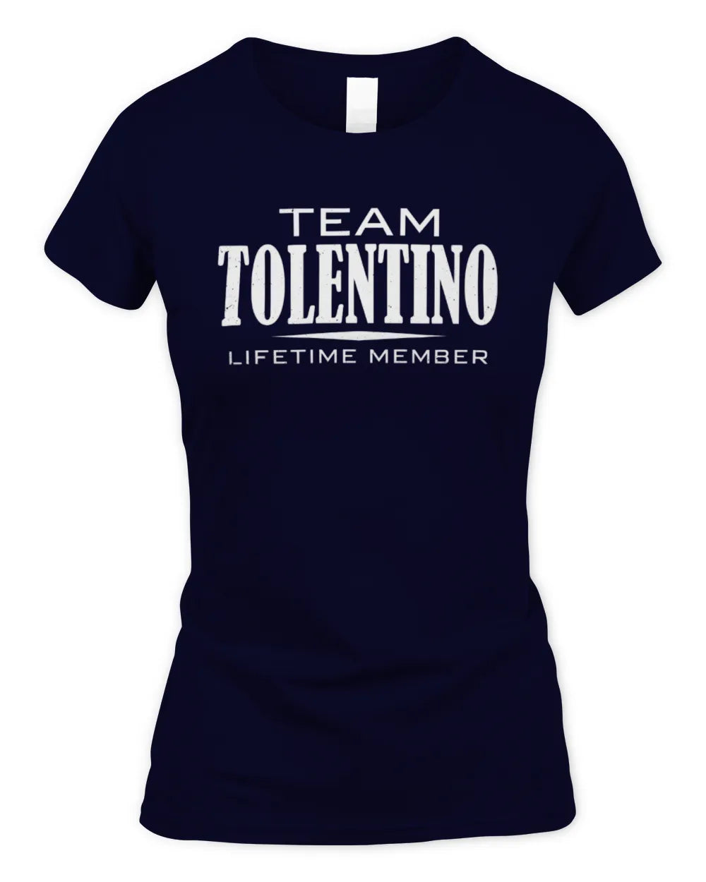 TOLENTINO BL62-K4-128 - Personalized “Team NAME Lifetime Member” - Women's Standard T-Shirt - Navy