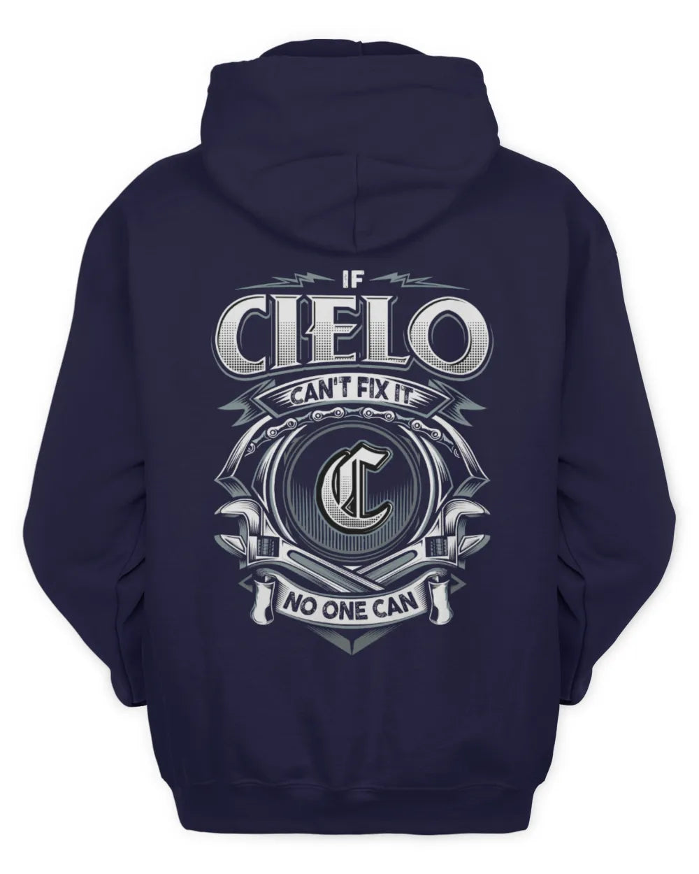 CIELO AP81-K4-626 - Personalized Ahmed Quote Apparel “If Ahmed Can't Fix It, No One Can” - Unisex Hoodie - Navy