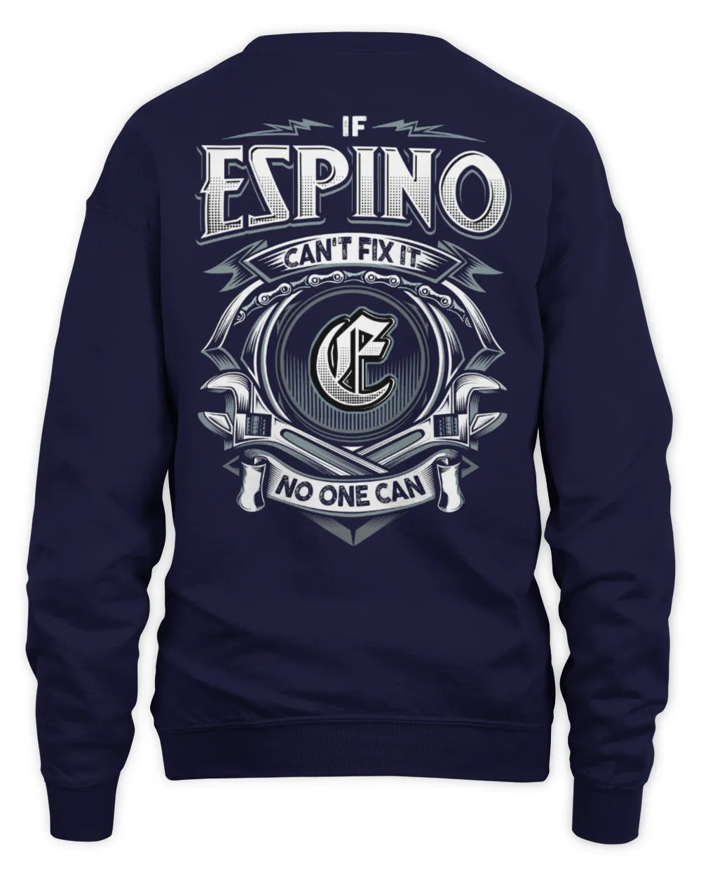 ESPINO AP81-K4-626 - Personalized Ahmed Quote Apparel “If Ahmed Can't Fix It, No One Can” - Unisex Sweatshirt - Navy