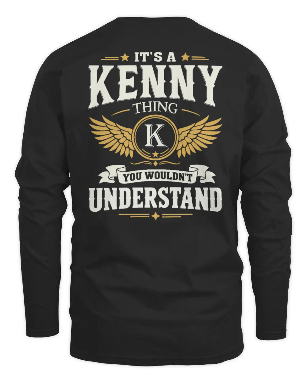 KENNY KT06-M008 It’s a [NAME] Thing – You Wouldn’t Understand | Personalized Vintage T-Shirt - Men's Long Sleeved T-Shirt - Black