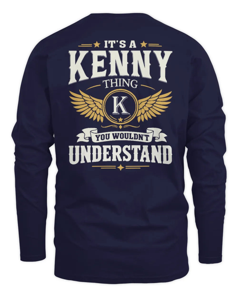 KENNY KT06-M008 It’s a [NAME] Thing – You Wouldn’t Understand | Personalized Vintage T-Shirt - Men's Long Sleeved T-Shirt - Navy