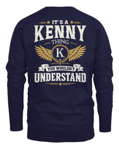 KENNY KT06-M008 It’s a [NAME] Thing – You Wouldn’t Understand | Personalized Vintage T-Shirt - Men's Long Sleeved T-Shirt - Navy