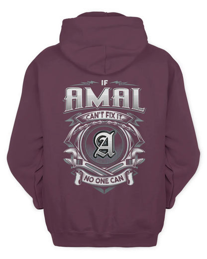 AMAL AP81-K4-626 - Personalized Ahmed Quote Apparel “If Ahmed Can't Fix It, No One Can” - Unisex Hoodie - Maroon