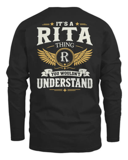 RITA KT06-M008 It’s a [NAME] Thing – You Wouldn’t Understand | Personalized Vintage T-Shirt - Men's Long Sleeved T-Shirt - Black