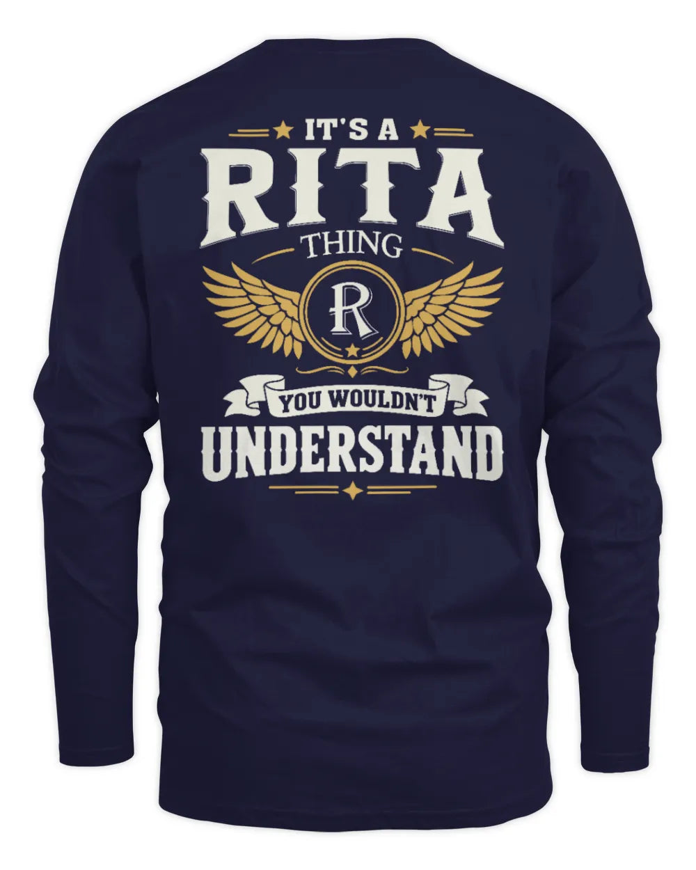RITA KT06-M008 It’s a [NAME] Thing – You Wouldn’t Understand | Personalized Vintage T-Shirt - Men's Long Sleeved T-Shirt - Navy