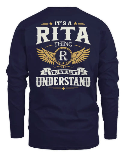 RITA KT06-M008 It’s a [NAME] Thing – You Wouldn’t Understand | Personalized Vintage T-Shirt - Men's Long Sleeved T-Shirt - Navy