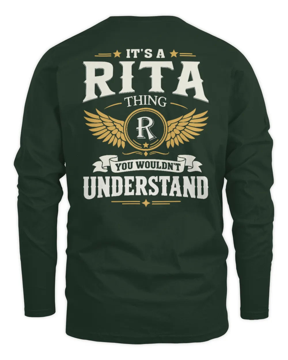 RITA KT06-M008 It’s a [NAME] Thing – You Wouldn’t Understand | Personalized Vintage T-Shirt - Men's Long Sleeved T-Shirt - Forest Green