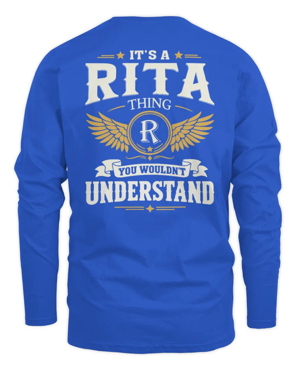RITA KT06-M008 It’s a [NAME] Thing – You Wouldn’t Understand | Personalized Vintage T-Shirt - Men's Long Sleeved T-Shirt - Royal