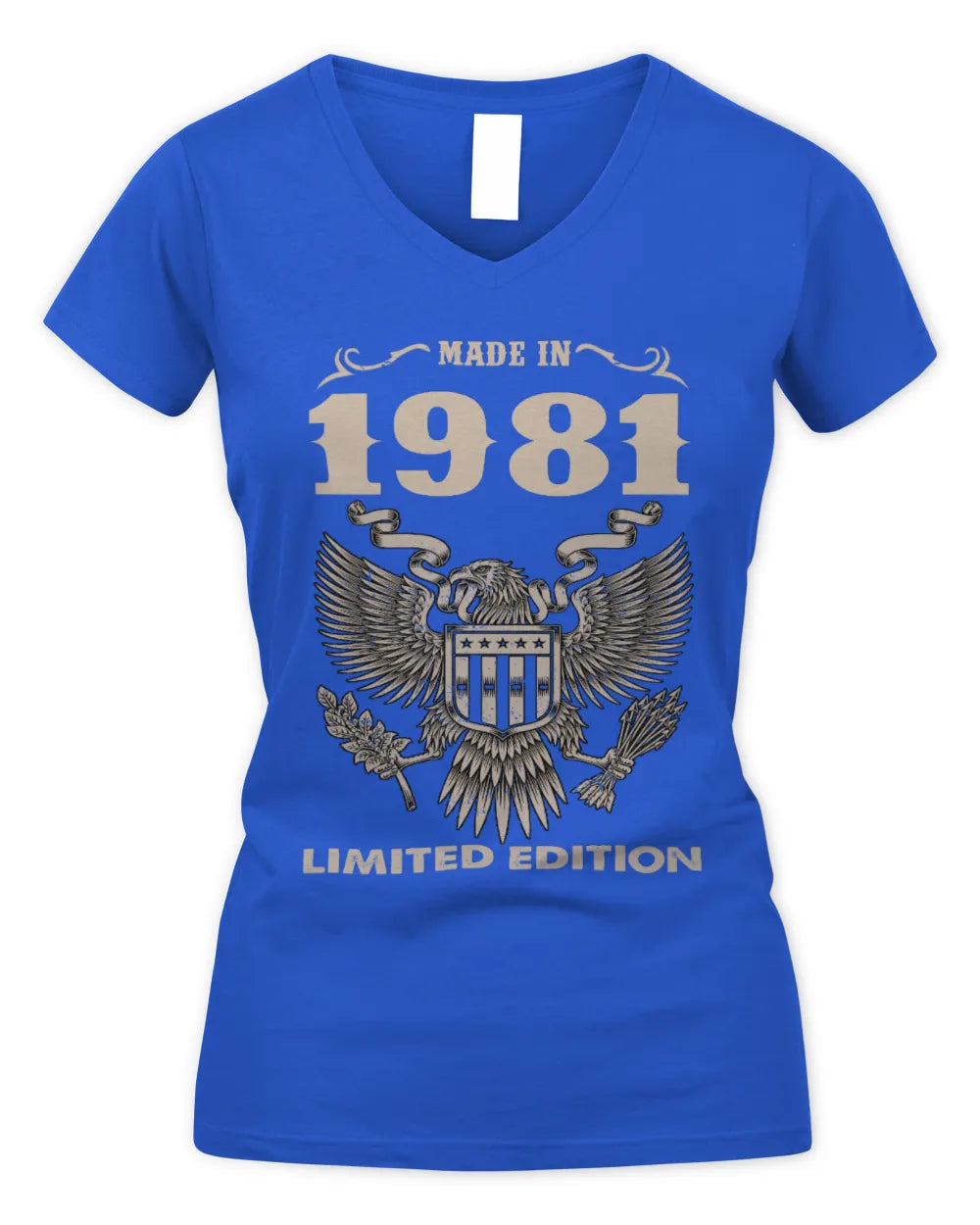 1981 HH89-K2 – Classic Birth Year Limited Edition T-Shirt - Women's V-Neck T-Shirt - Royal