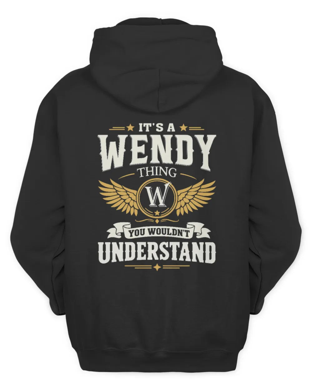 WENDY KT06-M008 It’s a [NAME] Thing – You Wouldn’t Understand | Personalized Vintage T-Shirt - Unisex Hoodie - Black