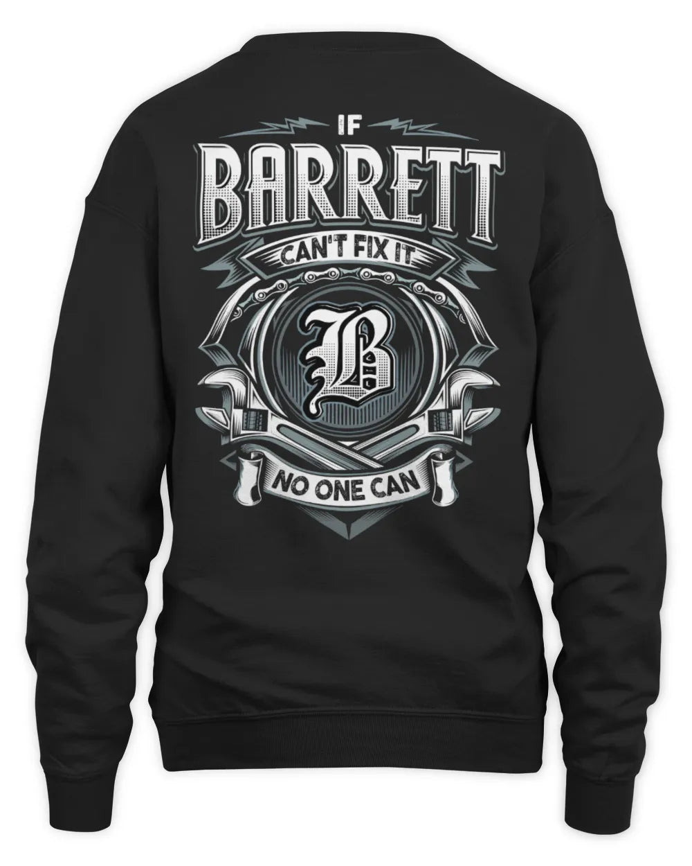 BARRETT AP81-K4-626 - Personalized Ahmed Quote Apparel “If Ahmed Can't Fix It, No One Can” - Unisex Sweatshirt - Black