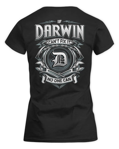 DARWIN AP81-K4-626 - Personalized Ahmed Quote Apparel “If Ahmed Can't Fix It, No One Can” - Women's Standard T-Shirt - Black