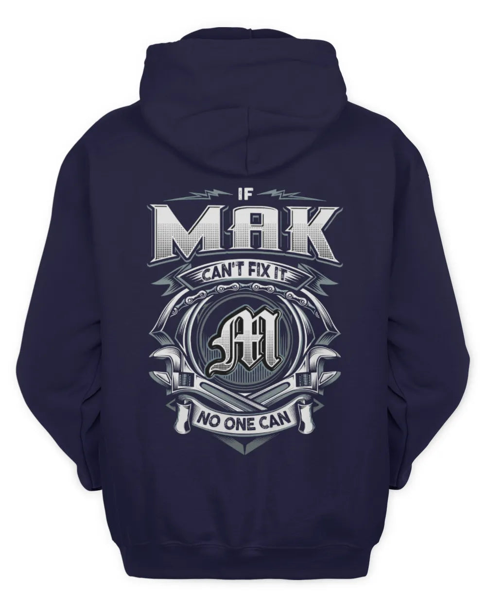 MAK AP81-K4-626 - Personalized Ahmed Quote Apparel “If Ahmed Can't Fix It, No One Can” - Unisex Hoodie - Navy