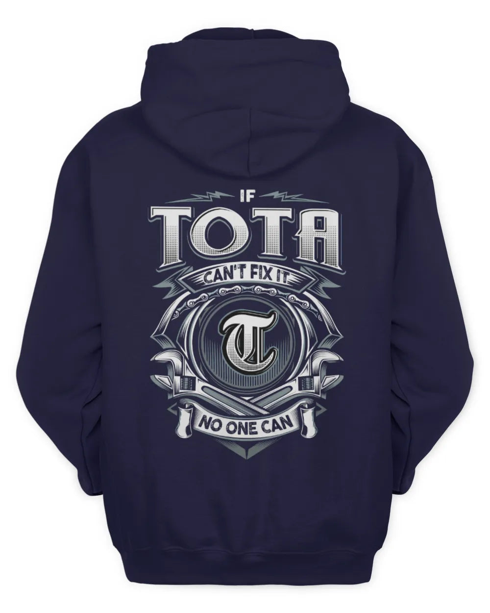TOTA AP81-K4-626 - Personalized Ahmed Quote Apparel “If Ahmed Can't Fix It, No One Can” - Unisex Hoodie - Navy