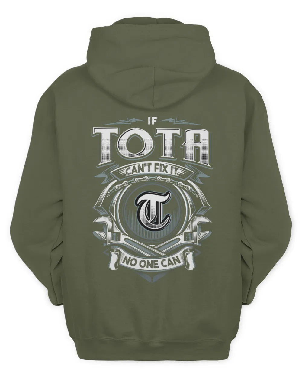 TOTA AP81-K4-626 - Personalized Ahmed Quote Apparel “If Ahmed Can't Fix It, No One Can” - Unisex Hoodie - Military Green