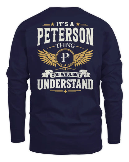 PETERSON KT06-M008 It’s a [NAME] Thing – You Wouldn’t Understand | Personalized Vintage T-Shirt - Men's Long Sleeved T-Shirt - Navy