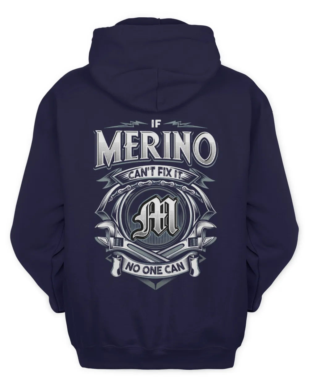 MERINO AP81-K4-626 - Personalized Ahmed Quote Apparel “If Ahmed Can't Fix It, No One Can” - Unisex Hoodie - Navy