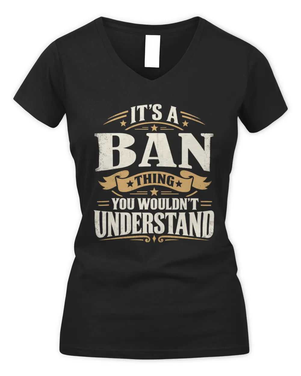 BAN P08 TH51 - Personalized “It’s a/an [NAME] Thing – You Wouldn’t Understand” Shirt - Women's V-Neck T-Shirt - Black