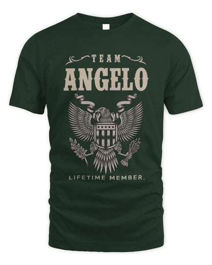 ANGELO TP06-K82 – Personalized Classic Style Apparel “Team NAME Lifetime Member” - Unisex Standard T-Shirt - Forest Green
