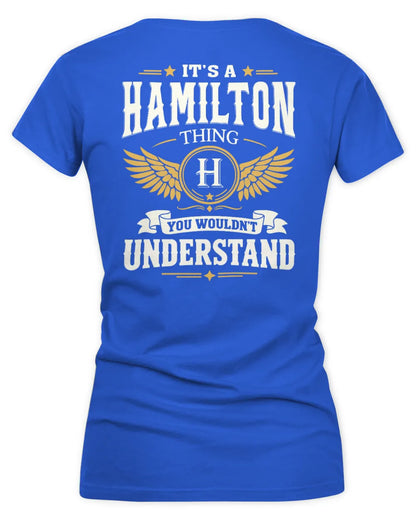 HAMILTON KT06-M008 It’s a [NAME] Thing – You Wouldn’t Understand | Personalized Vintage T-Shirt - Women's V-Neck T-Shirt - Royal